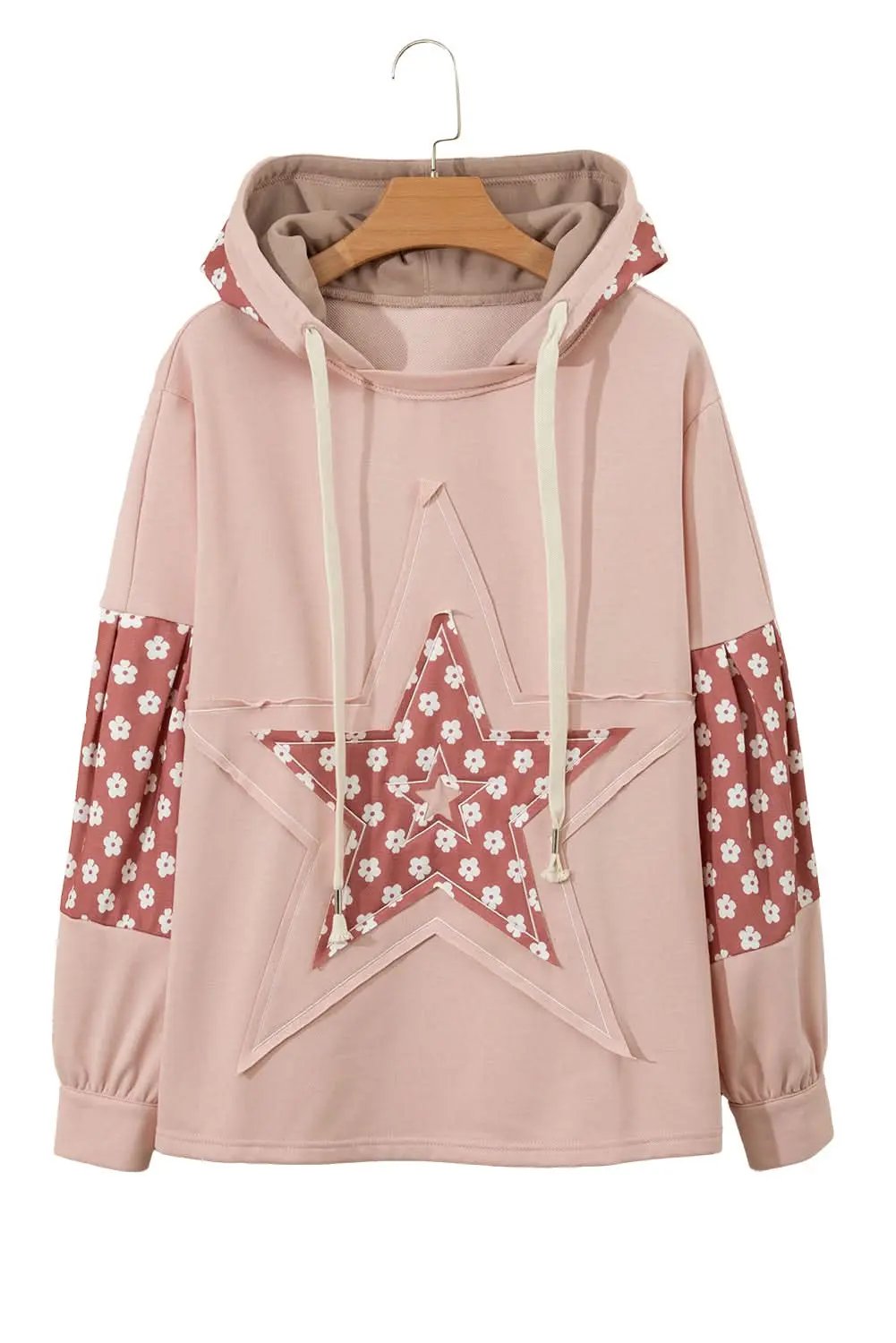 Floral star patchwork hoodie - Love Salve